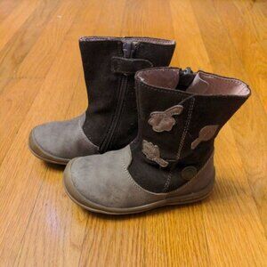 BIOMECHANICS BY GARVALIN LEATHER SUEDE BOOTS GIRLS BROWN FALL LEAVES SIZE EU22 6